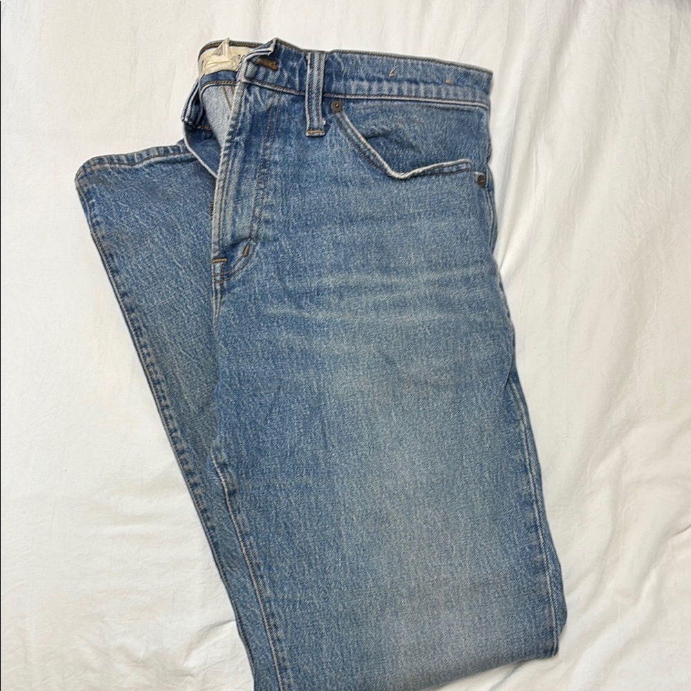 Madewell Blue Straight Jeans with Classic Indigo Wash
